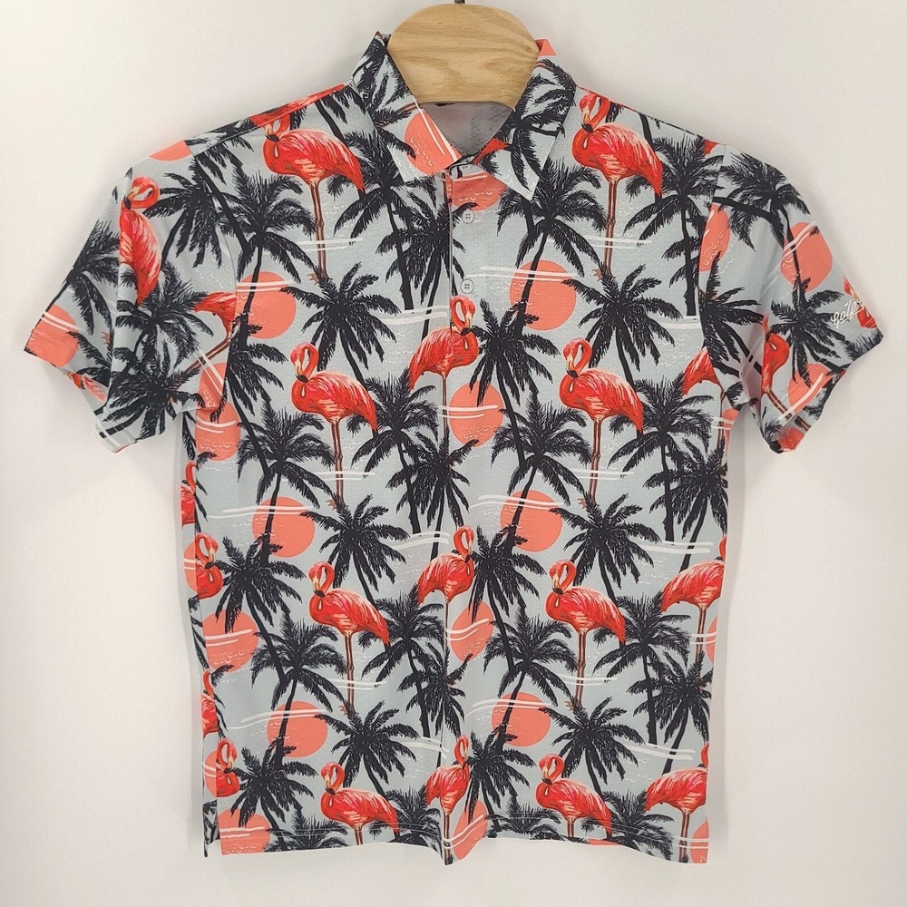 Golf Gods Shirt Mens Large Miami Vice Cool Tech Performance Comfort Polo